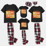 Family Matching Pajamas Exclusive Design Sloth Yoga Black Pajamas Set