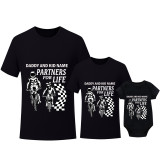 Father's Day Matching Clothing Top Father-kids Name Custom Partners For Life Family T-shirts