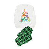 Christmas Matching Family Pajamas Christmas Tree Rex Green Plaids Pajamas Set