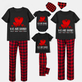 Family Matching Pajamas Exclusive Design Family Name Custom Black And Red Plaid Pants Pajamas Set