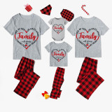 Family Matching Pajamas Exclusive Design Side By Side Or Miles Apart Family Will Always Be Connected By Heart Gray Short Long Pajamas Set
