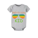 Family Matching Pajamas Exclusive Design Pretty Cool Sunglasses White Short Pajamas Set