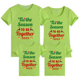 Family Matching Christmas Tops Exclusive Design 2023 This Season To Be Together Family Christmas T-shirt