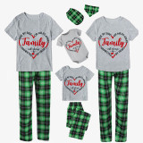 Family Matching Pajamas Exclusive Design Side By Side Or Miles Apart Family Will Always Be Connected By Heart Green Plaid Pants Pajamas Set
