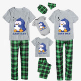 Family Matching Pajamas Exclusive Design Lazy Day Green Plaid Pants Pajamas Set