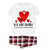 Family Matching Pajamas Exclusive Design Family Name Custom White Short Long Pajamas Set