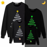 Family Matching Christmas Tops Exclusive Design Luminous Santa Fireworks Family Christmas Sweatshirt