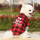 Christmas Design 2023 I Love My Family Christmas Dog Cloth with Scarf