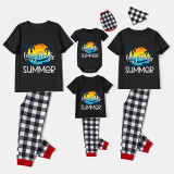 Family Matching Pajamas Exclusive Design Lazy Days Of Summer Black Pajamas Set