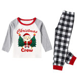 Christmas Matching Family Pajamas Christmas Crew Santa Christmas Tree White Top Pajamas Set