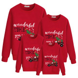 Family Matching Christmas Tops Exclusive Design It's Wonderful Time Family Christmas Sweatshirt