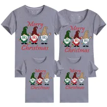 Family Matching Christmas Tops Exclusive Design HO HO HO Merry Christmas Family Christmas T-shirt