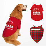 Christmas Design Hanging with Gnomies Christmas Dog Cloth with Scarf