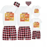 Family Matching Pajamas Exclusive Design Sloth Yoga White Short Pajamas Set