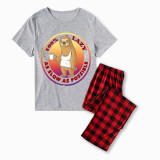 Family Matching Pajamas Exclusive Design 100% Lazy As Slow As Possible Gray Short Long Pajamas Set
