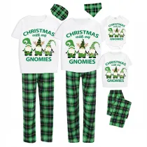 Christmas Matching Family Pajamas Christmas Gnomies White Short Pajamas Set