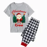 Christmas Matching Family Pajamas Merry Christmas Elephant Santa Short Gray Pajamas Set
