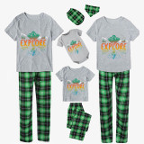 Family Matching Pajamas Exclusive Design Explore Green Plaid Pants Pajamas Set