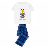 Family Matching Pajamas Exclusive Design I Just Really Like Penguins Ok Blue Plaid Pants Pajamas Set