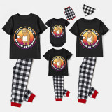 Family Matching Pajamas Exclusive Design 100% Lazy As Slow As Possible Black Pajamas Set