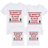 Family Matching Christmas Tops Exclusive Design Merry Christmas Reindeer Family Christmas T-shirt