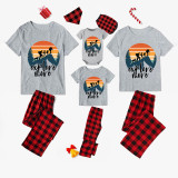 Family Matching Pajamas Exclusive Design Explore More Climbing Gray Short Long Pajamas Set