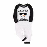 Christmas Matching Family Pajamas Chillin with Snowmies Plaids Pants Pajamas Set