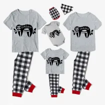 Family Matching Pajamas Exclusive Design Sloth Gray Short Long Pajamas Set