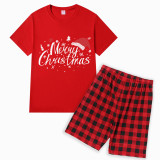 Christmas Matching Family Pajamas Merry Christmas Hat Red Pajamas Set