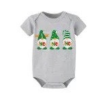Christmas Matching Family Pajamas HO HO HO Gnomies Gray Short Pajamas Set