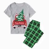 Christmas Matching Family Pajamas Merry Christmas Truck Christmas Tree Short Sleeve Pajamas Set