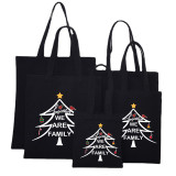 Christmas Eco Friendly Luminous We Are Family Christmas Tree Handle Canvas Tote Bag