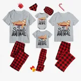 Family Matching Pajamas Exclusive Design My Spirit Animal Gray Short Long Pajamas Set