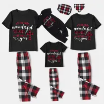Christmas Matching Family Pajamas It's The Most Wonderful Time of The Year Crosses Black Short Pajamas Set