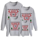 Family Matching Christmas Tops Exclusive Design Merry Christmas Reindeer Family Christmas Sweatshirt