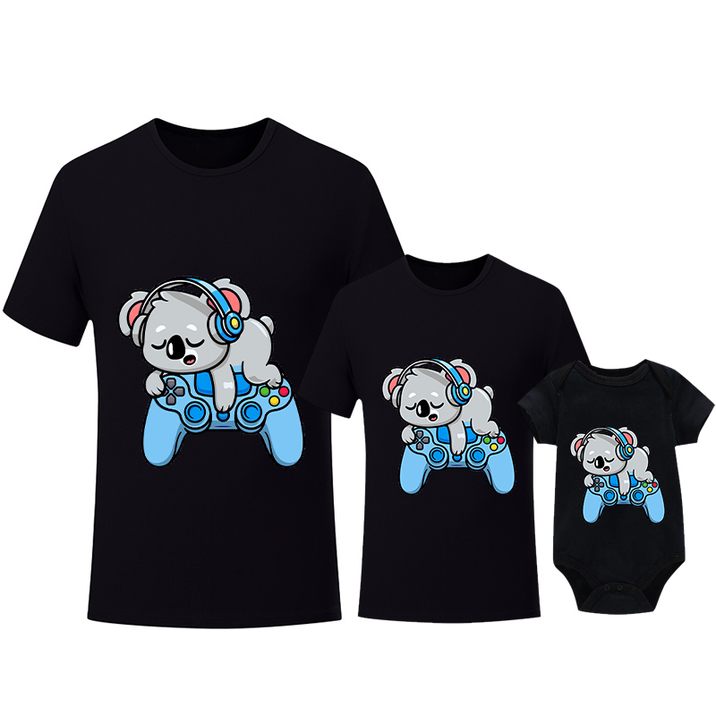 Father's Day Matching Clothing Top Father-kids Koala Games Family T-shirts