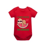 Family Matching Pajamas Exclusive Design Lazy Days Of Summer Red Short Pajamas Set