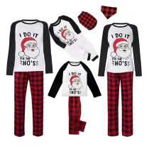 Christmas Matching Family Pajamas I Do It For HO'S Green Plaids Pajamas Set