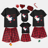 Family Matching Pajamas Exclusive Design I Can Fly Black And Red Plaid Pants Pajamas Set