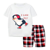 Family Matching Pajamas Exclusive Design I Can Fly White Short Pajamas Set