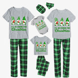 Christmas Matching Family Pajamas I'll Be Gnome For Christmas Gray Short Pajamas Set