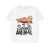 Family Matching Pajamas Exclusive Design My Spirit Animal White Short Long Pajamas Set