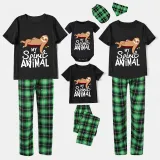 Family Matching Pajamas Exclusive Design My Spirit Animal Black Pajamas Set
