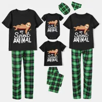 Family Matching Pajamas Exclusive Design My Spirit Animal Black Pajamas Set