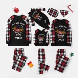 2023 Christmas Matching Family Pajamas Dachshund Through The Snow Black Red Pajamas Set