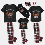 Christmas Matching Family Pajamas Dachshund Through The Snow Black Pajamas Set