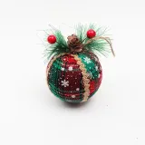 Merry Christmas 6 Pieces 8cm Pine Cones Christmas Tree Ornaments Hanging Balls Decoration