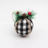 Merry Christmas 6 Pieces 8cm Pine Cones Christmas Tree Ornaments Hanging Balls Decoration