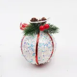 Merry Christmas 6 Pieces 8cm Pine Cones Christmas Tree Ornaments Hanging Balls Decoration
