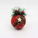 Merry Christmas 6 Pieces 8cm Pine Cones Christmas Tree Ornaments Hanging Balls Decoration